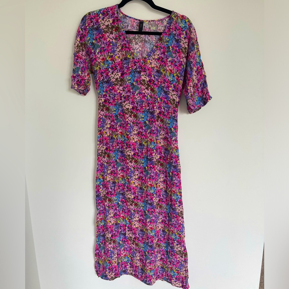 Y.A.S midi dress in bright floral print